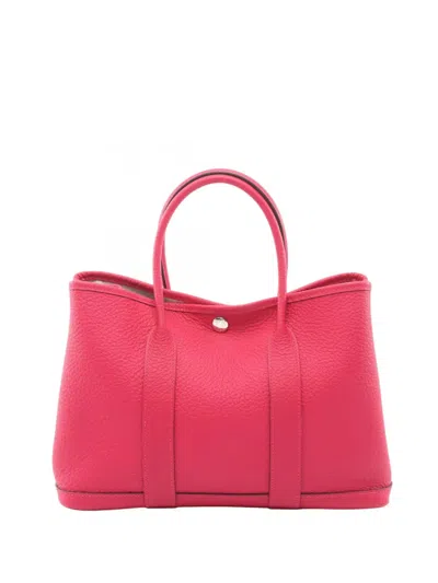 Pre-owned Hermes 2020 Vache Country Garden Party 30 Tote Bag In Pink