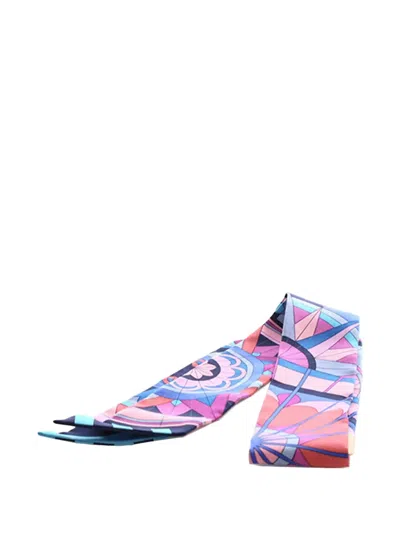 Pre-owned Hermes 2020-2025 Rose De Compas Silk Twilly Scarf Scarves In Blue