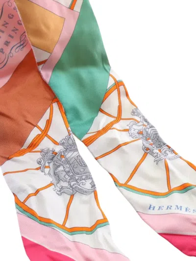Pre-owned Hermes 2020-2026 Springs Springs Silk Twilly Scarf Scarves In Multi