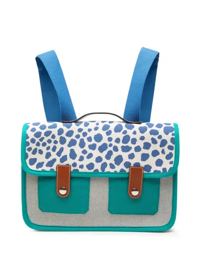 Pre-owned Hermes 2020-2026 Toile And Barenia Animaux Pixel Backpack In White