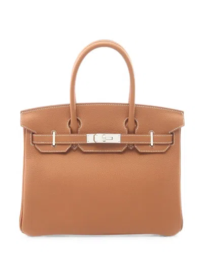 Pre-owned Hermes 2020s 30 Birkin Togo Tote Bag In Brown