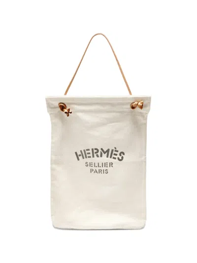 Pre-owned Hermes 2020s Aline Canvas Tote Bag In Neutral