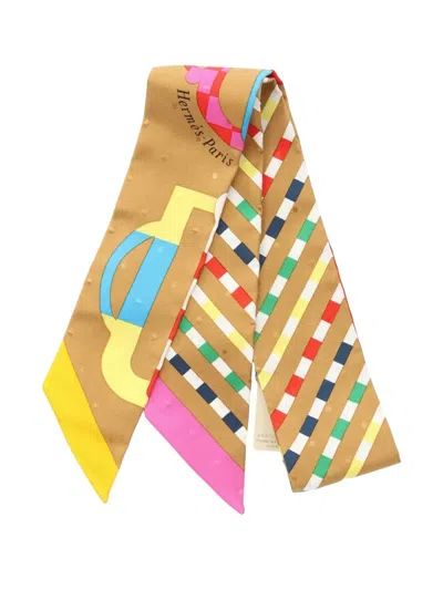 Pre-owned Hermes 2020s Bouclerie Moderne Silk Scarf