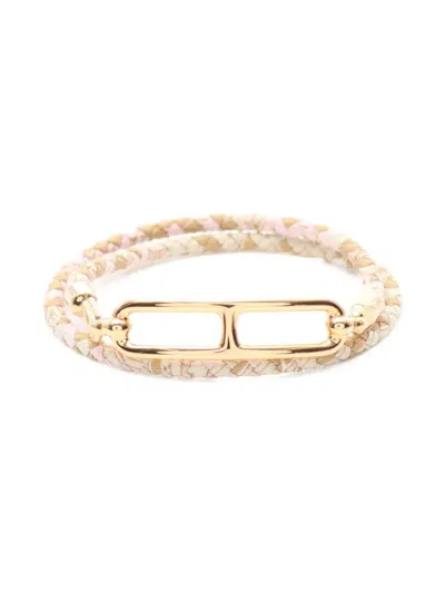 Pre-owned Hermes 2020s Braided Gold Clasp Bracelet