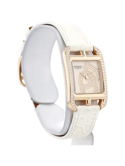 Pre-owned Hermes 2020s Cape Cod 23mm Watch In Pink