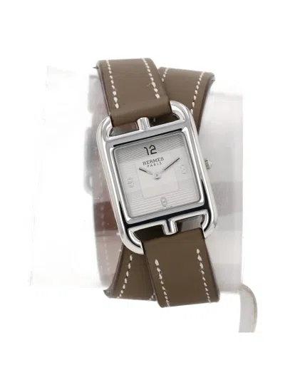 Pre-owned Hermes 2020s Cape Cod 33mm Watch In White