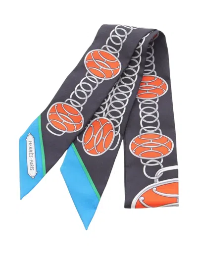 Pre-owned Hermes 2020s Chain Link Medallion Scarf