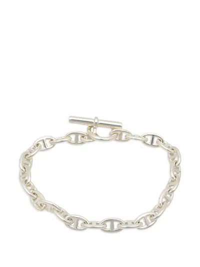 Pre-owned Hermes 2020s Chaîne D'ancre Tpm Bracelet In Silver