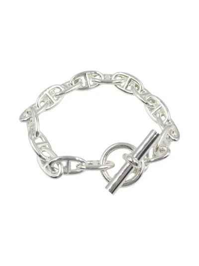 Pre-owned Hermes 2020s Chaine Dunkle Bracelet In Gray