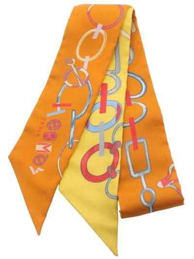 Pre-owned Hermes 2020s Do Re Boucles Twilly In Orange