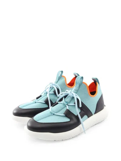 Pre-owned Hermes 2020s Duel Sneakers In Blue