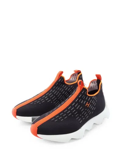 Pre-owned Hermes 2020s Eclair Slip-on Sneakers In Black