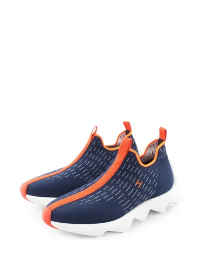 Pre-owned Hermes 2020s Eclair Slip-on Sneakers In Blue