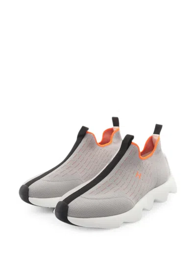 Pre-owned Hermes 2020s Eclair Slip-on Sneakers In Gray