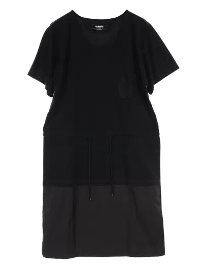 Pre-owned Hermes 2020s Embroidered-pocket T-shirt Dress