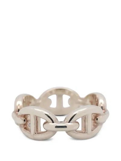 Pre-owned Hermes 2020s Enchaînée Pm Ring In Silver
