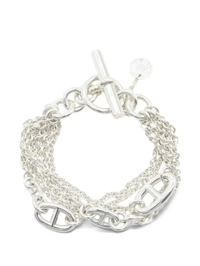 Pre-owned Hermes 2020s Farandole Multi-chain Bracelet In Silver