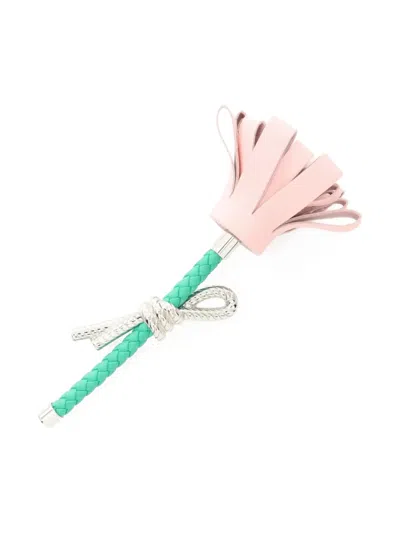 Pre-owned Hermes 2020s Fleur Braided Leather Brooch