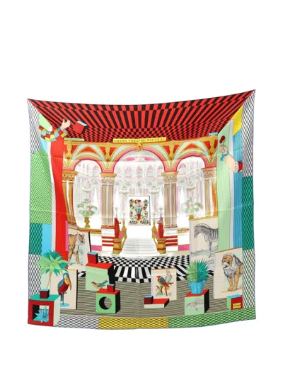 Pre-owned Hermes 2020s Grand Theatre Nouveau Scarf
