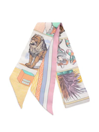 Pre-owned Hermes 2020s Grand Theatre Nouveau Twilly In White