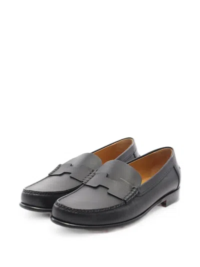 Pre-owned Hermes 2020s Kennedy Loafers In Black