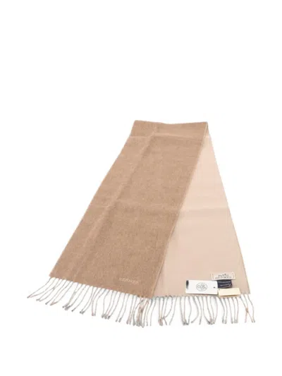 Pre-owned Hermes 2020s Lectoverso Scarf In Neutral