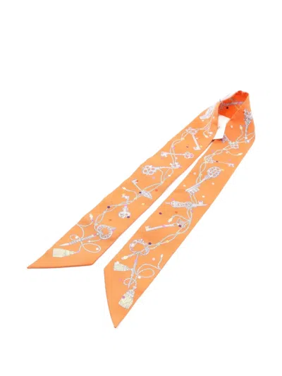 Pre-owned Hermes 2020s Les Cles A Pois Scarf