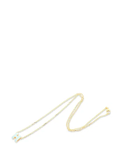 Pre-owned Hermes 2020s Letter Pendant Necklace In Gold