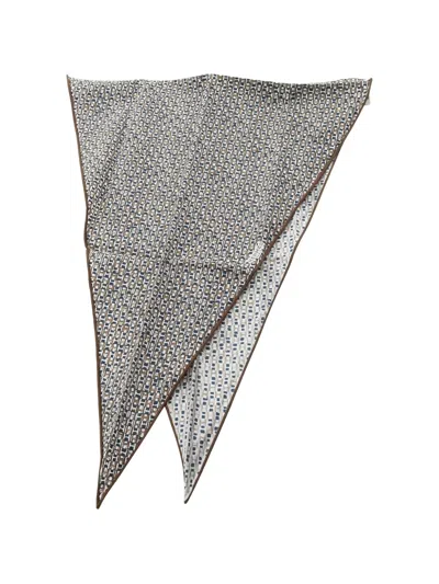 Pre-owned Hermes 2020s Losange Scarf In Brown