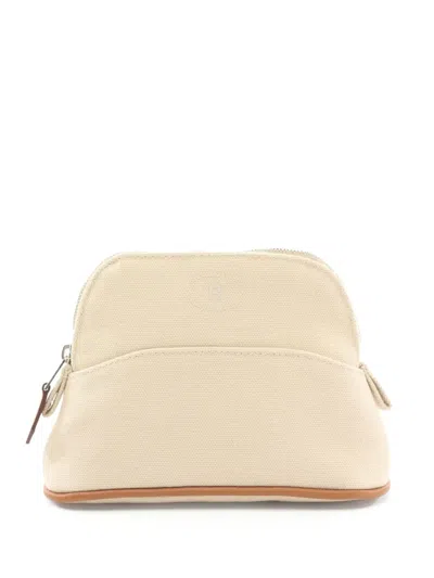 Pre-owned Hermes 2020s Mini Bolide Makeup Bag In Neutrals