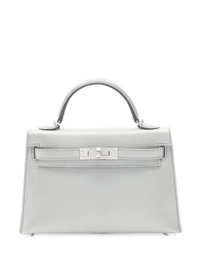 Pre-owned Hermes 2020s Mini Kelly Ii Tote Bag In Grey