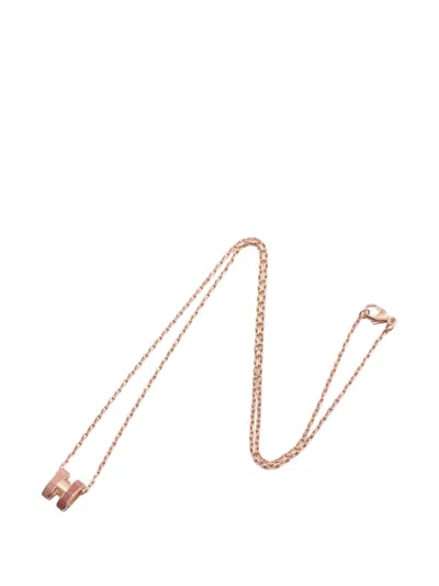 Pre-owned Hermes 2020s Mini Pop H Necklace In Pink