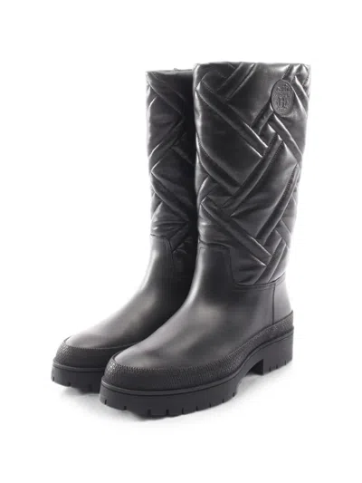 Pre-owned Hermes 2020s Mosaic Fuji Boots In Black