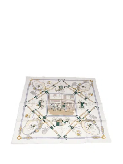 Pre-owned Hermes 2020s Palonniers Silk Scarf