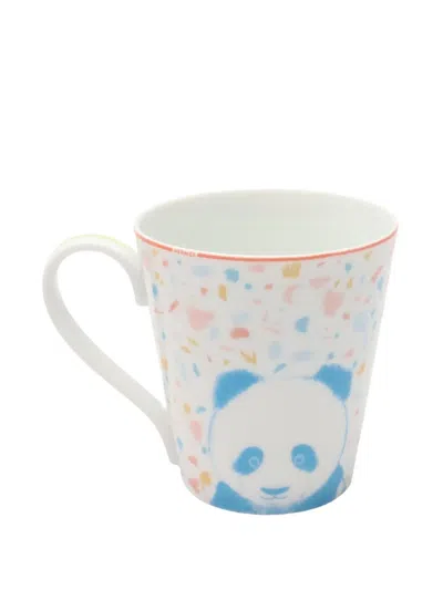 Pre-owned Hermes 2020s Passe-passe Panda-print Mug In White