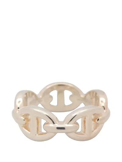 Pre-owned Hermes 2020s Pm Enchaînée Ring In Silver