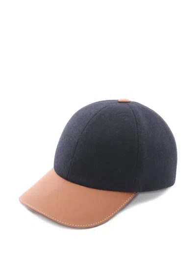 Pre-owned Hermes 2020s Riley Baseball Hat In Black