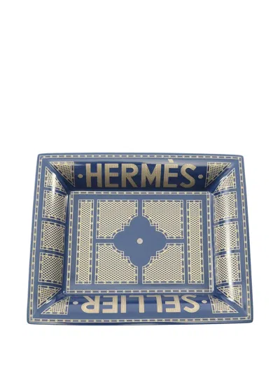 Pre-owned Hermes 2020s Serie Tray Accessory In Blue