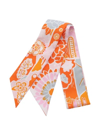 Pre-owned Hermes 2020s Silk Scarf In Pink