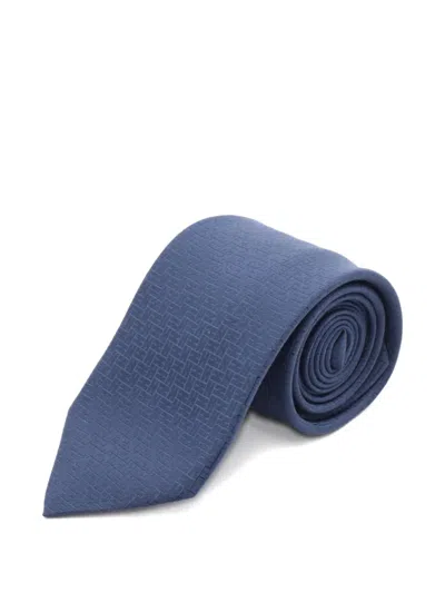Pre-owned Hermes 2020s Silk Tie In Blue