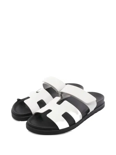 Pre-owned Hermes 2020s Strap Sandals In White