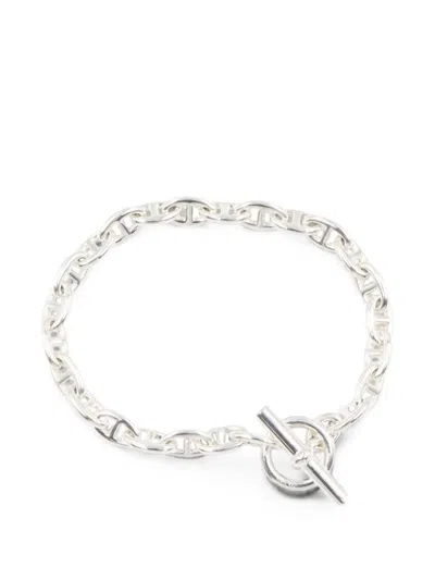 Pre-owned Hermes 2020s Tpm Chaine D'ancre Bracelet In Silver