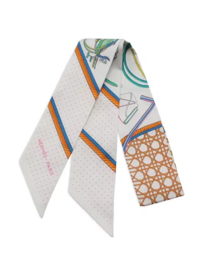 Pre-owned Hermes 2020s Twilly Les Voitures A Transformation Silk Scarf