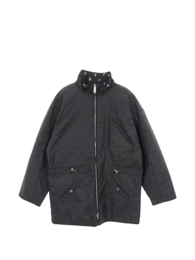 Pre-owned Hermes 2020s Zip-fastening Reversible Coat In Blue