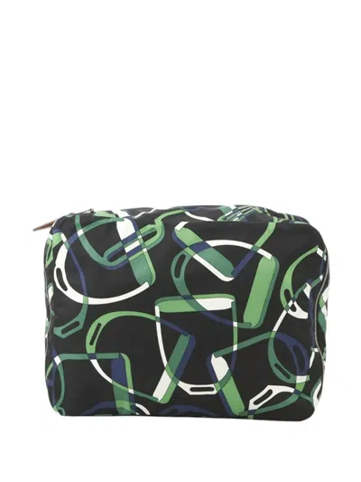 Pre-owned Hermes 2021-2025 Travelsilk Housse De Voyage Pm Pouch In Black