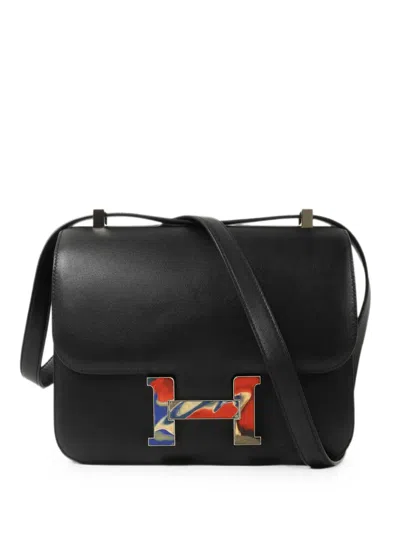 Pre-owned Hermes 2021 24 Constance Shoulder Bag In Black