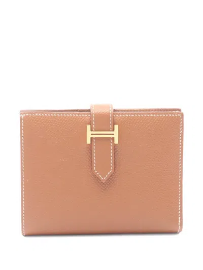 Pre-owned Hermes 2021 Bearn Compact Wallet In Brown