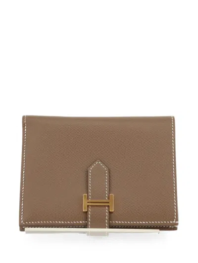 Pre-owned Hermes 2021 Bearn Wallet In Neutrals