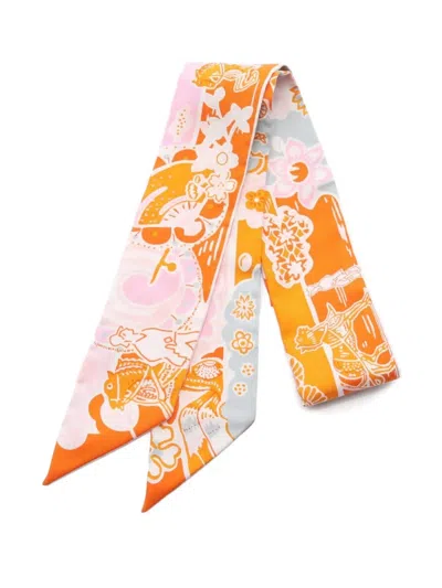Pre-owned Hermes 2021 Bingata Ribbon Silk Scarf