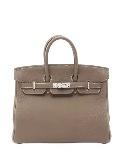 Pre-owned Hermes 2021 Birkin 25 Handbag In Neutral